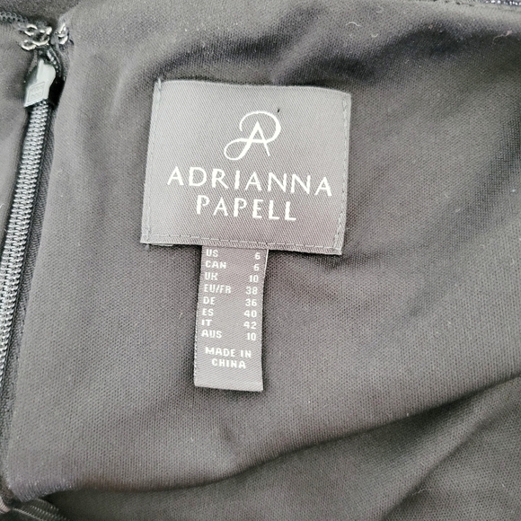 Adrianna Papell Sleeveless Black & Blue Sequin Embroidered Mermaid Dress Size 6 - Picture 11 of 11